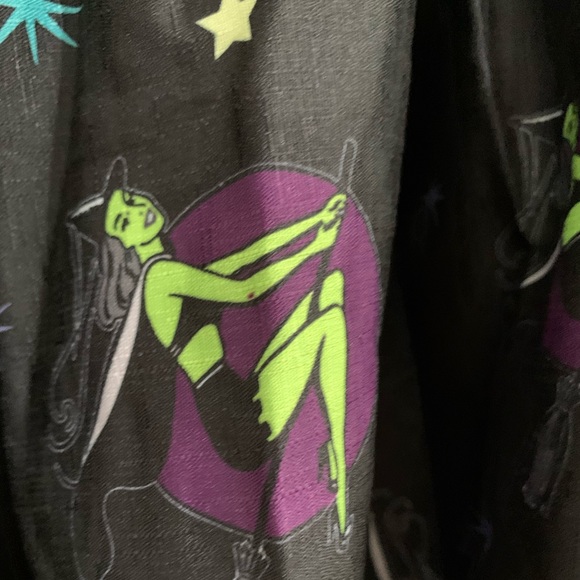 Witchy Babydoll Dress Unique Vintage Pin-Up Witch Print. Women’s Size M (6/8) - Picture 4 of 11